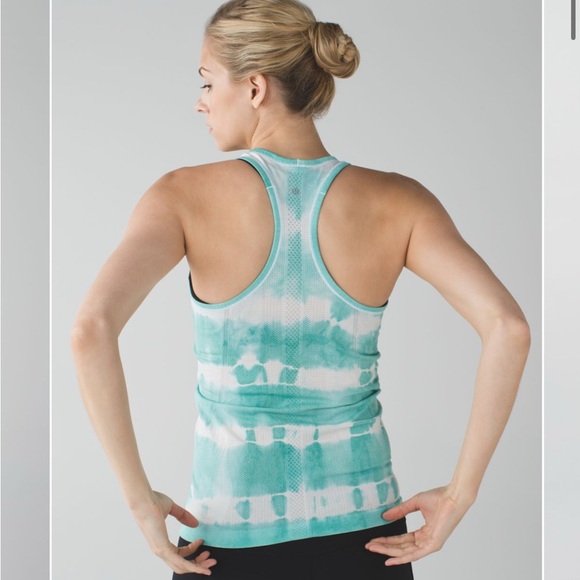 Lululemon Swiftly Tech Racerback Tank Top Heathered Tranquil Blue - Picture 2 of 6